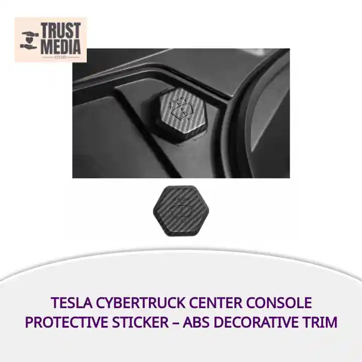 Tesla Cybertruck Center Console Protective Sticker &ndash; ABS Decorative Trim by@Outfy
