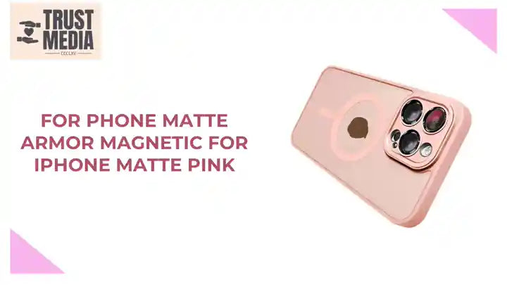 For Phone Matte Armor Magnetic For iPhone Matte Pink by@Outfy