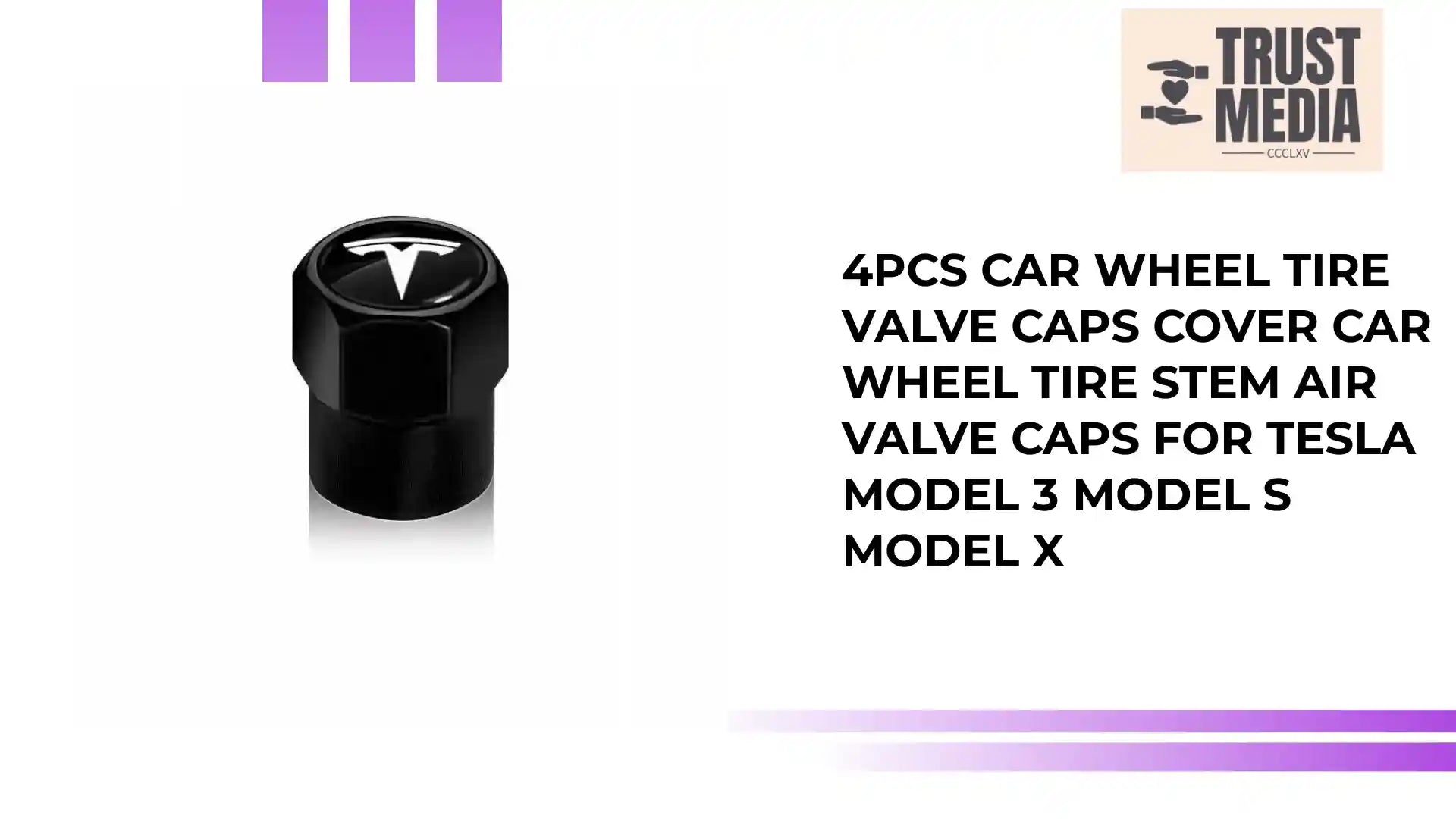 4Pcs Car Wheel Tire Valve Caps Cover Car Wheel Tire Stem Air Valve Caps for Tesla Model 3 Model S Model X by@Outfy