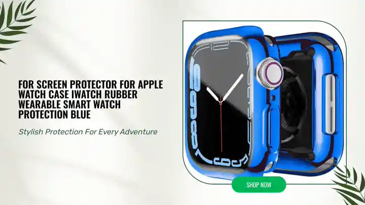 For Screen Protector For Apple Watch Case iwatch Rubber Wearable Smart Watch Protection Blue by@Outfy
