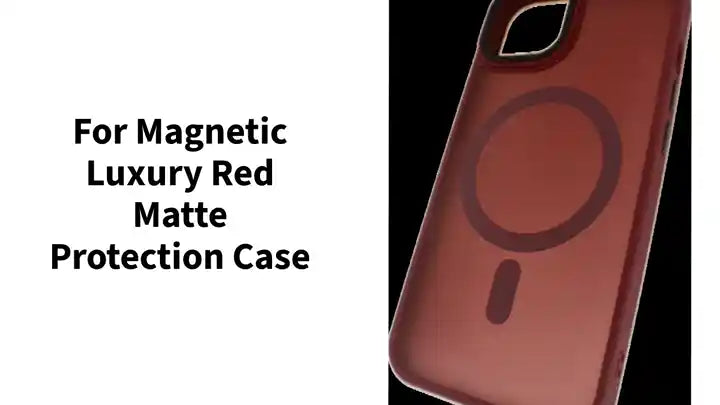 For Magnetic Luxury Red Matte Protection Case by@Outfy