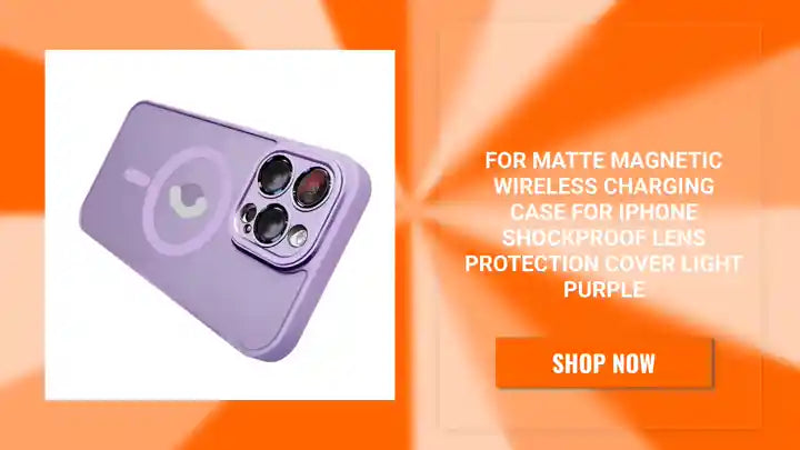 For Matte Magnetic Wireless Charging Case For iPhone Shockproof Lens Protection Cover Light Purple by@Outfy