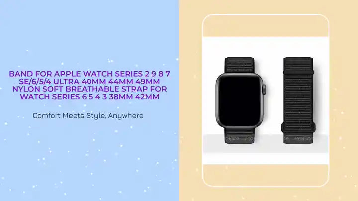 Band For Apple watch Series 2 9 8 7 SE/6/5/4 Ultra 40MM 44MM 49MM Nylon Soft Breathable Strap for watch series 6 5 4 3 38MM 42MM by@Outfy