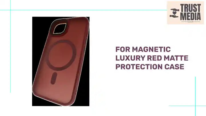 For Magnetic Luxury Red Matte Protection Case by@Outfy