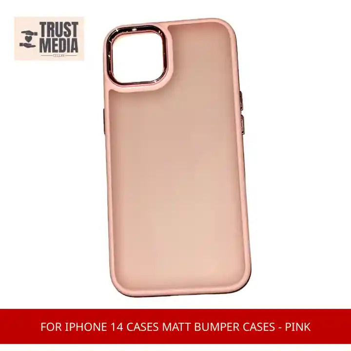 For iPhone 14 cases Matt Bumper Cases - Pink by@Outfy