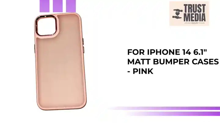For iPhone 14 6.1&quot; Matt Bumper Cases - Pink by@Outfy