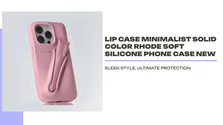 Lip case Minimalist Solid Color Rhode Soft Silicone Phone Case New by@Outfy