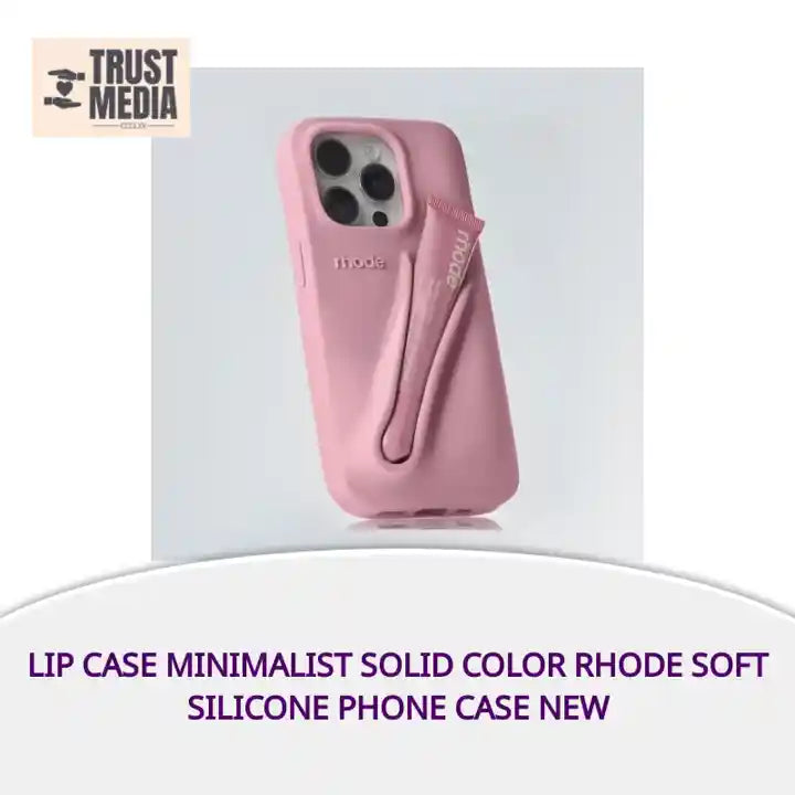 Lip case Minimalist Solid Color Rhode Soft Silicone Phone Case New by@Outfy