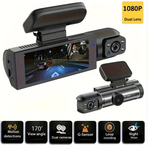 360° Dual Lens Car Dash Cam Perfect Stock   New