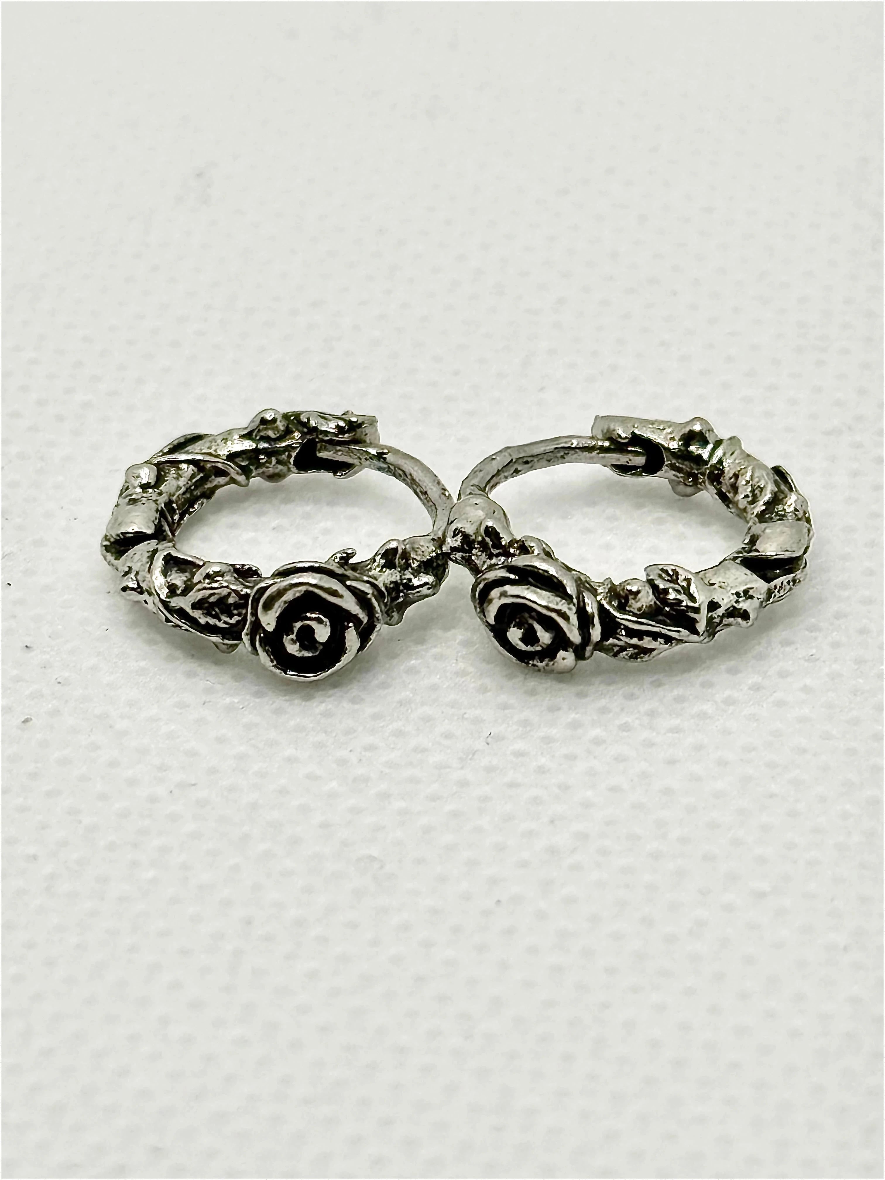 retro earrings Retro Timbo Rose Hoop Earrings – Trendy 925 Sterling Silver Statement Trust Media 365   earring  TRUST 365 Media