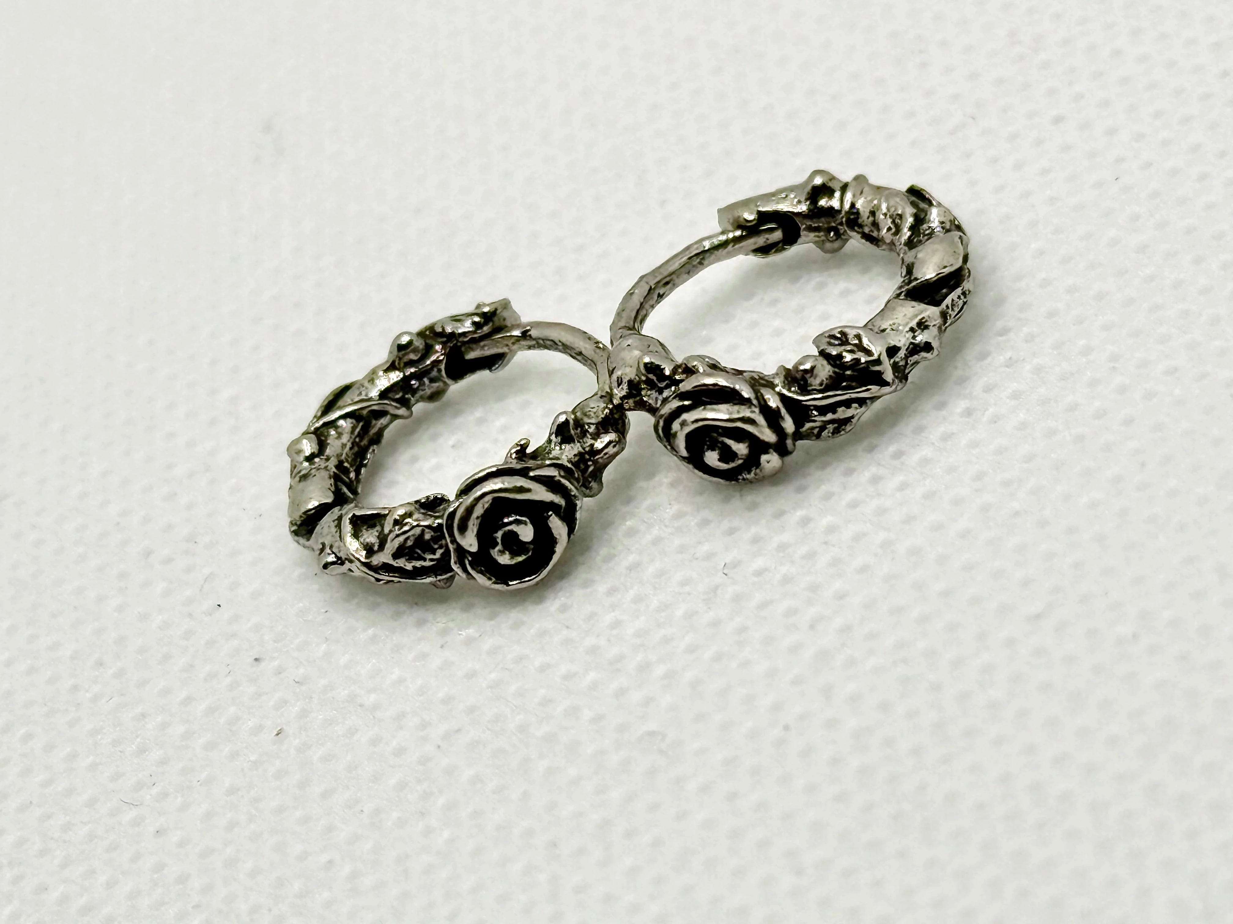 retro earrings Retro Timbo Rose Hoop Earrings – Trendy 925 Sterling Silver Statement Trust Media 365   earring  TRUST 365 Media