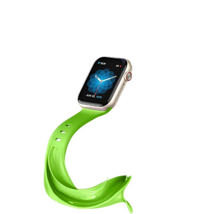 For soft Silicone Waterproof Strap for Apple Watch Ultra/Ultra 2 iWatch Series 9 8 7 6 5 4 3 2 1 SE