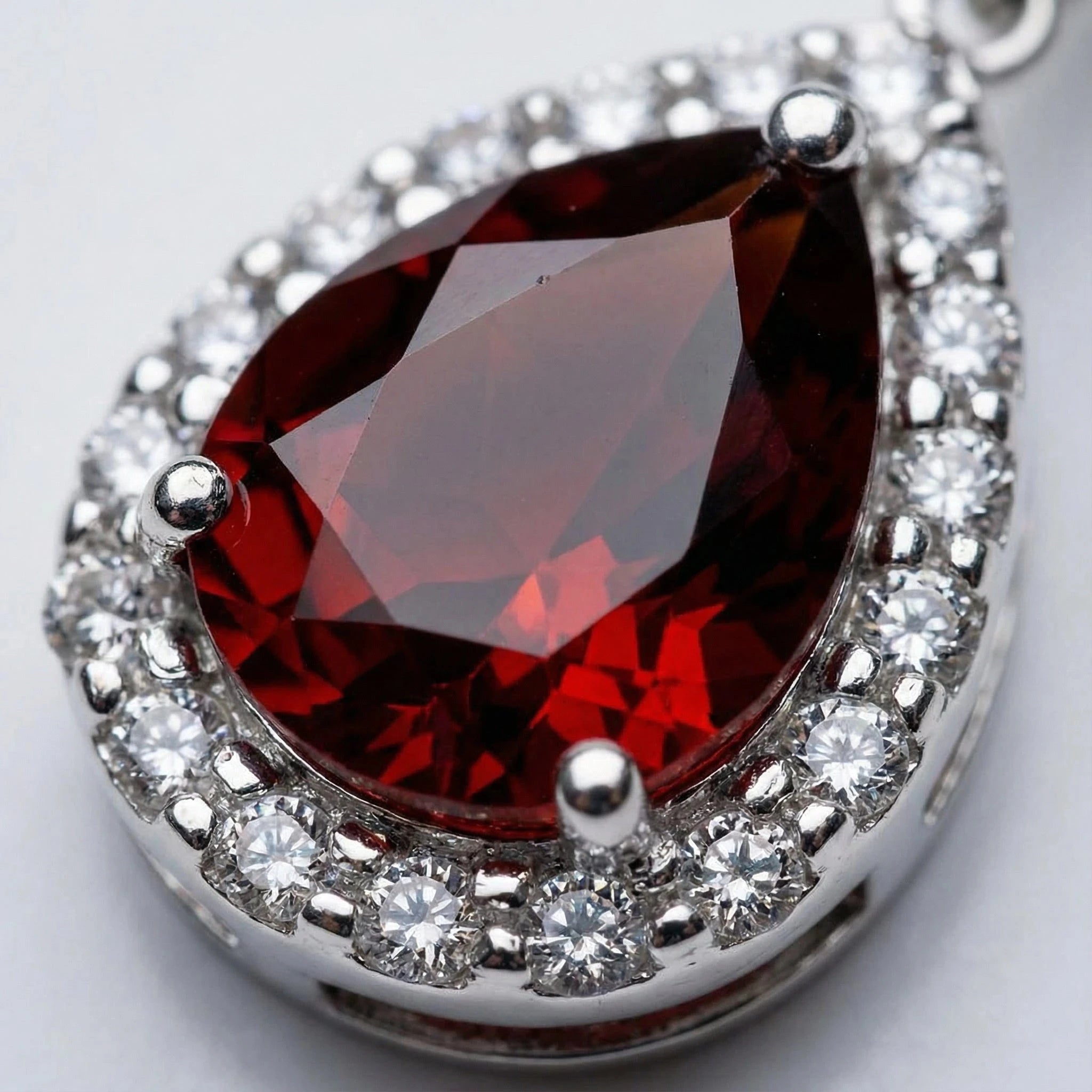 sterling silver earrings Pear Shape Drop Earrings Dangling On Huggie Hoop Trust Media 365   earring  TRUST 365 Media